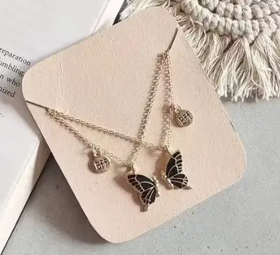 Enamel Butterfly Friendship Necklace